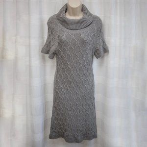 Banana Republic Charcoal Merino Soft Wool Sweater Dress